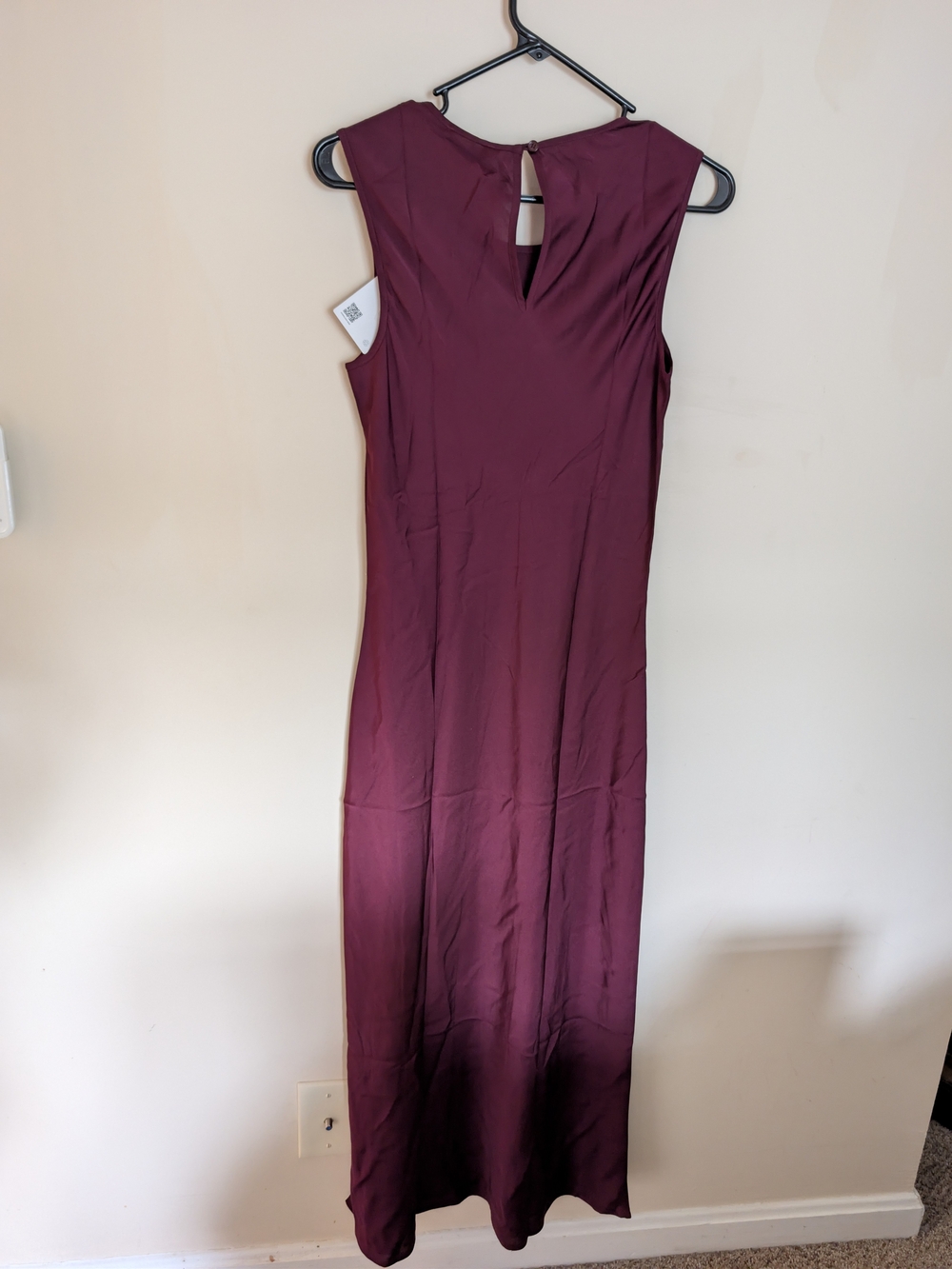Sleeveless Burgundy Maxi Dress